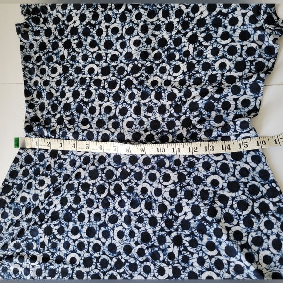 Michael Kors Navy Blue Polka Dot Sunburst Career Wear Office Short Sleeve Dress - Picture 5 of 9